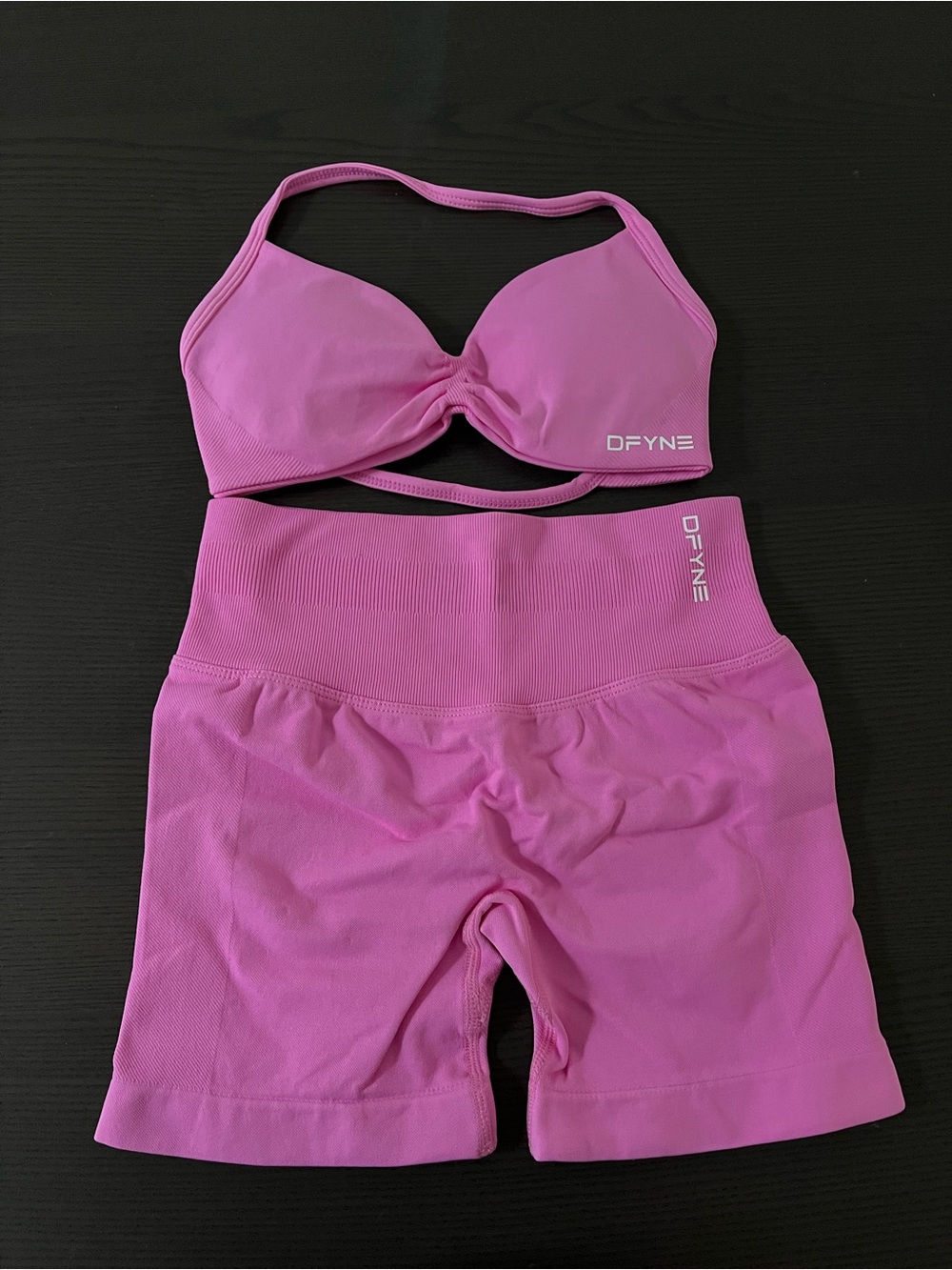 DFYNE Women’s Pink High-Waist Bike Shorts